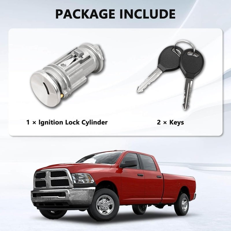 RAMATA Ignition Lock Cylinder Switch & 2 Keys compatible with 2001 2002 2003 2004 2005 2006 2007 2008 2009 2010 Dodge Ram Durango Dakota Chrysler Aspen& Mitsubishi Raider, Replace # 924-709, 5018702AA - Image 4
